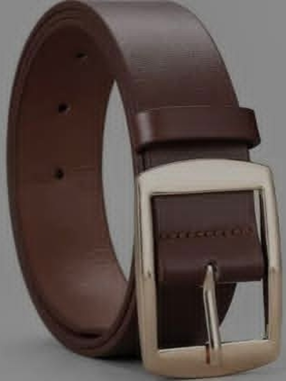 Classic Brown PU Leather Belt with  Buckle